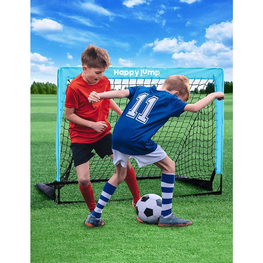 逆輸入 ミニサッカーネット 子供用 裏庭 ポップアップサッカーゴール サッカーゴール Jump Happy ポータブル 屋 ガーデン ゴールネット フットボール 折りたたみ式 サッカーゴール