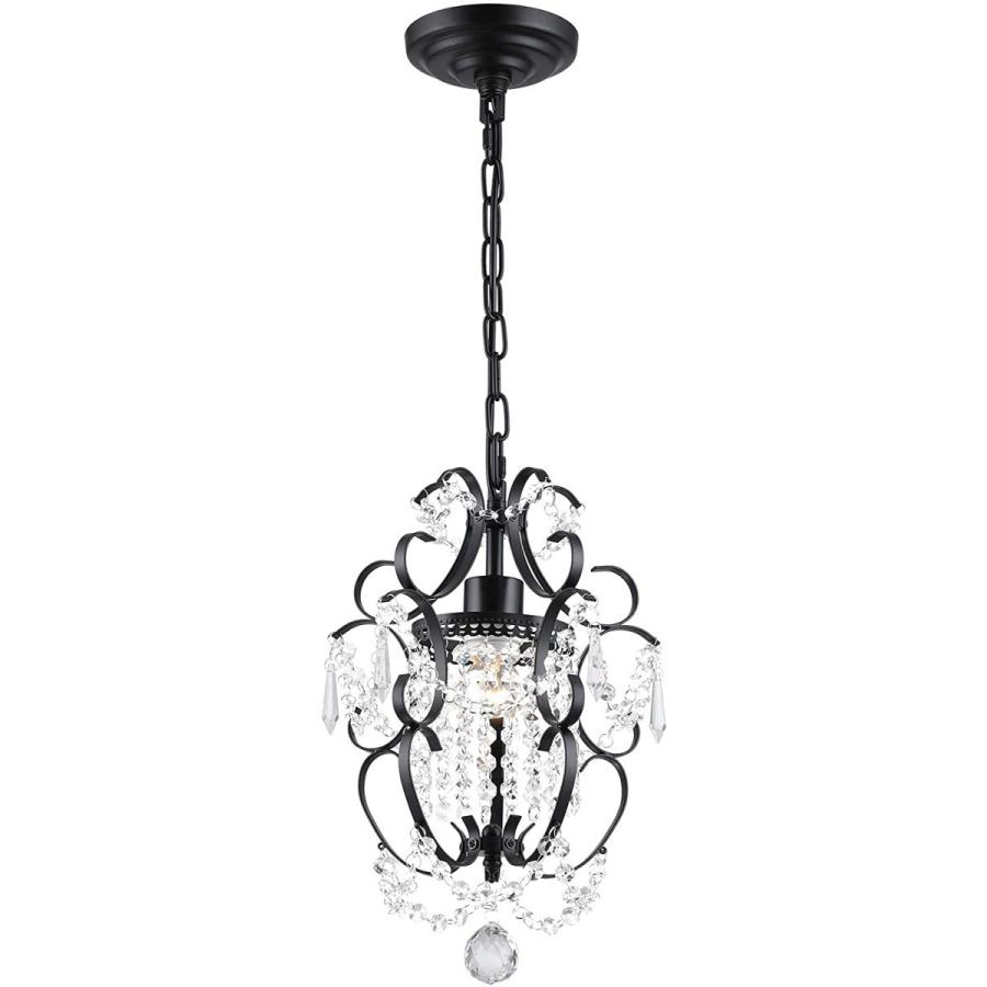 絶対一番安い リオマシーミニシャンデリアブラッククリスタルシャンデリア1ライトエレガントシャンデリアクリスタル天井照明器具寝室用エスコマ 農家 カラマツマ フォイ シャンデリア Amante Tiles Com