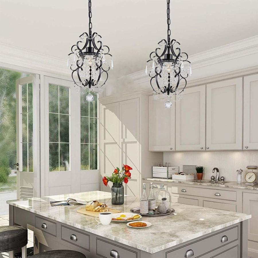 絶対一番安い リオマシーミニシャンデリアブラッククリスタルシャンデリア1ライトエレガントシャンデリアクリスタル天井照明器具寝室用エスコマ 農家 カラマツマ フォイ シャンデリア Amante Tiles Com