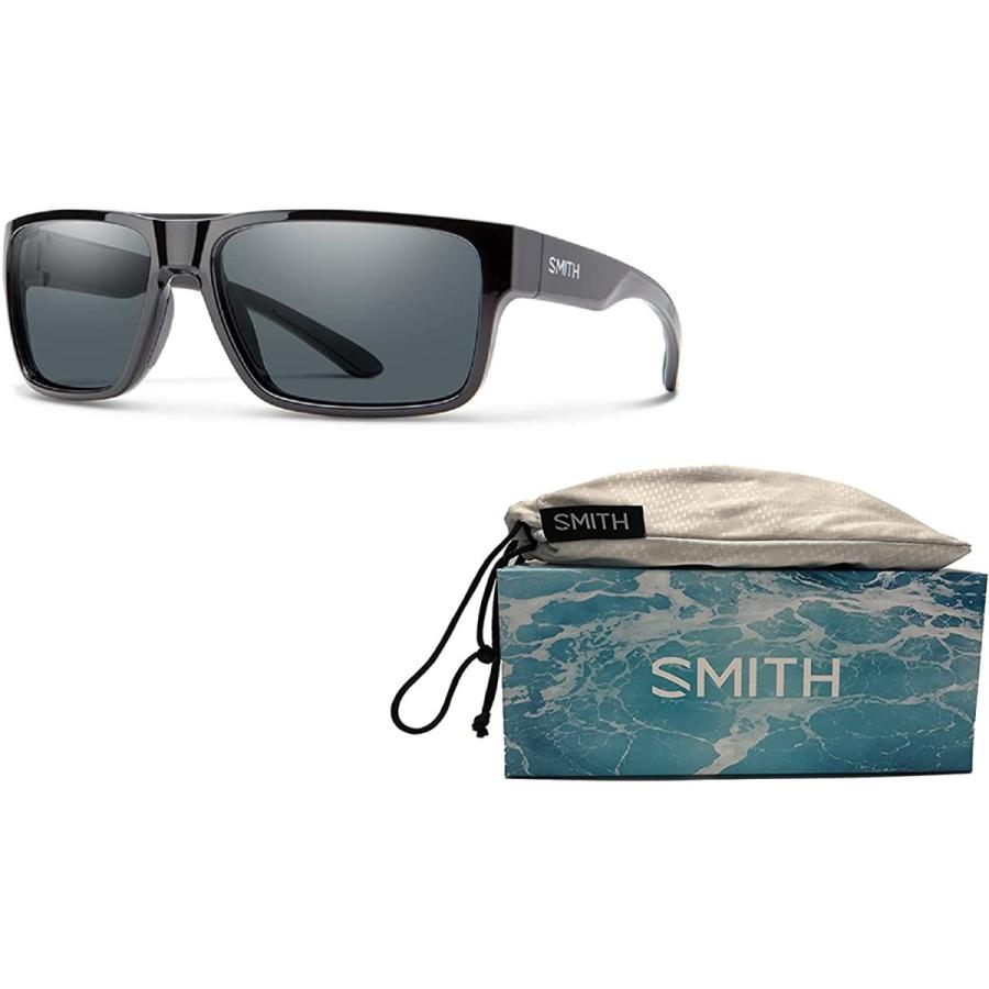 本物品質の スミスサウンドトラック0807 M 9 61 Mブラック 偏光グレー長方形サングラス男性用女性用 無料アイウェアケアキット サングラス Raffles Mn