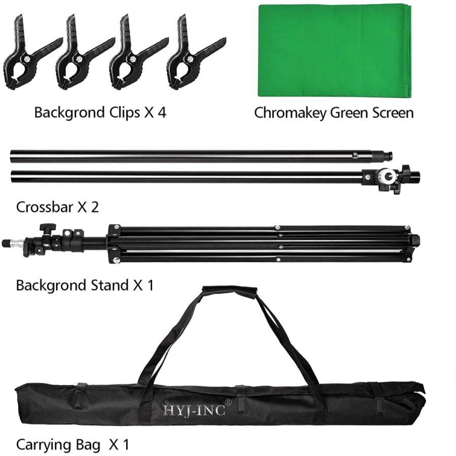 即納 最大半額 Hyj Incグリーンスクリーンバックドロップスタンドキット8 5 Ft 5 Ftポータブルt型背景サポートキット カラマツマ ポリエステル布地バックドロップ カラマ ミニスタジオ Raffles Mn