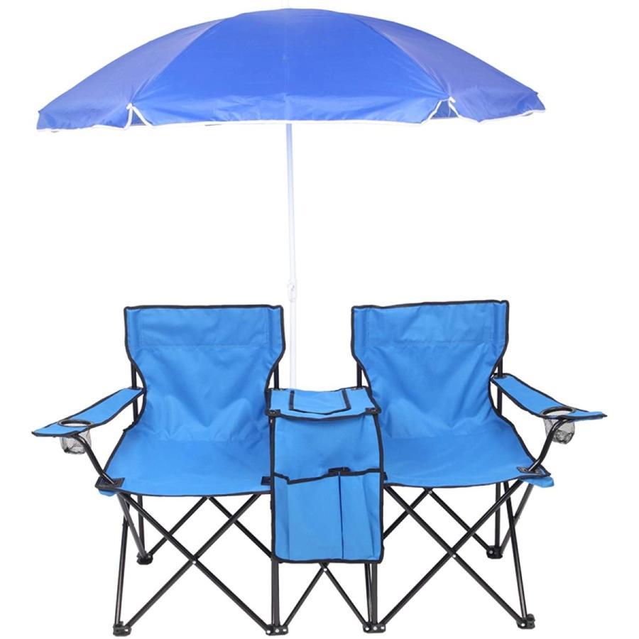 大放出セール Hantureキャノピー付き折りたたみ式キャンプチェア釣り用ポータブルダブルチェア屋外キャンピングビーチウォーターサイド用取り外し可能な傘付きピクニック アウトドアチェア Populationmalawi Org