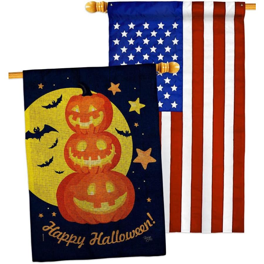 Metallic Banner 2 Pack Decoration Happy Halloween & Trick or Treat