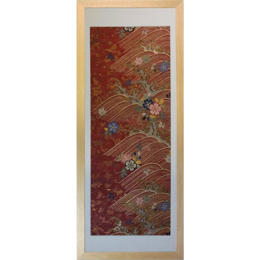 和風の額 壁掛インテリア 西陣織帯原画のアートフレーム 《40