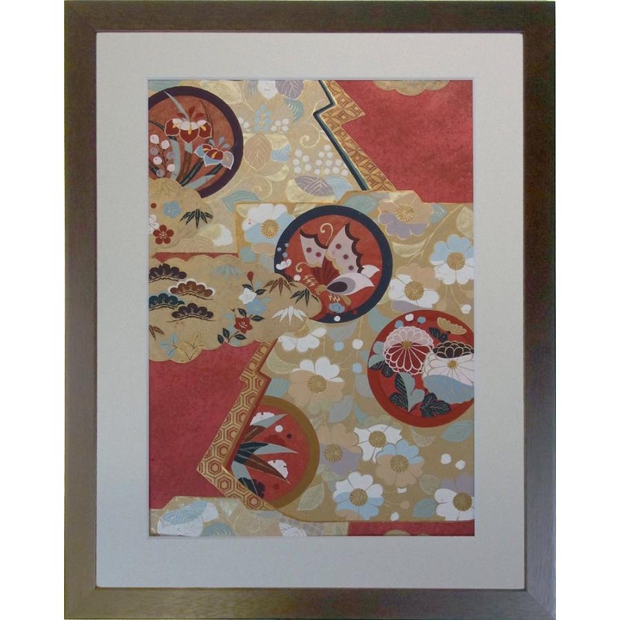 和風の額 壁掛インテリア 西陣織帯原画のアートフレーム 小サイズ
