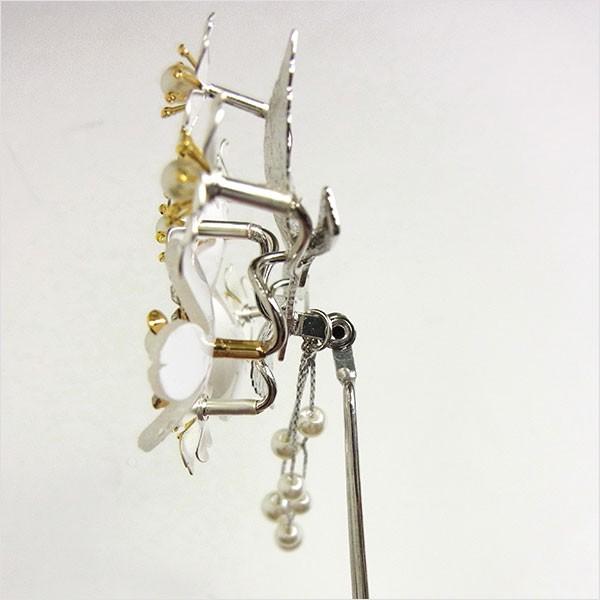 ブローチ◆象牙調 /大振り / バラ◆アイボリー 大正ロマン 帯留 根付 櫛 簪 かんざし 簪 和装 髪飾り 花しおり 蝶番型かんざし 桜尽くし 銀