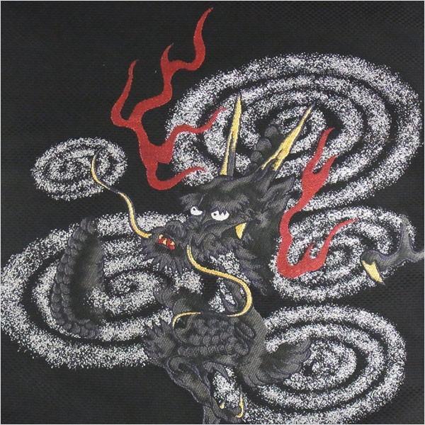 名古屋帯 正絹 黒 龍 龍神 ブラック 京玉響 西陣織 : 名古屋帯と半幅帯