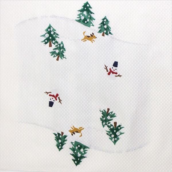 名古屋帯 正絹 白 クリスマス 〜クリスマス・トナカイ〜 ホワイト 京玉