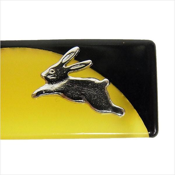 帯留め 帯留 三分紐 うさぎ 黒 花しおり 三日月にうさぎ Od12 043 02 名古屋帯と半幅帯 西陣 京洛らく 通販 Yahoo ショッピング