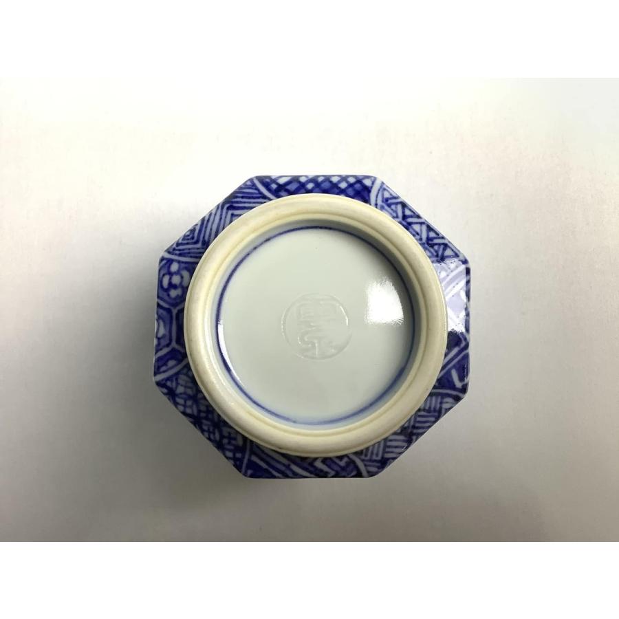 京焼・清水焼 加藤雲泉(雲泉窯) 染赤小紋捻八角組湯呑 : 京焼 京焼・清水焼 加藤雲泉(雲泉窯) 染赤小紋捻八角組湯呑 : 京焼