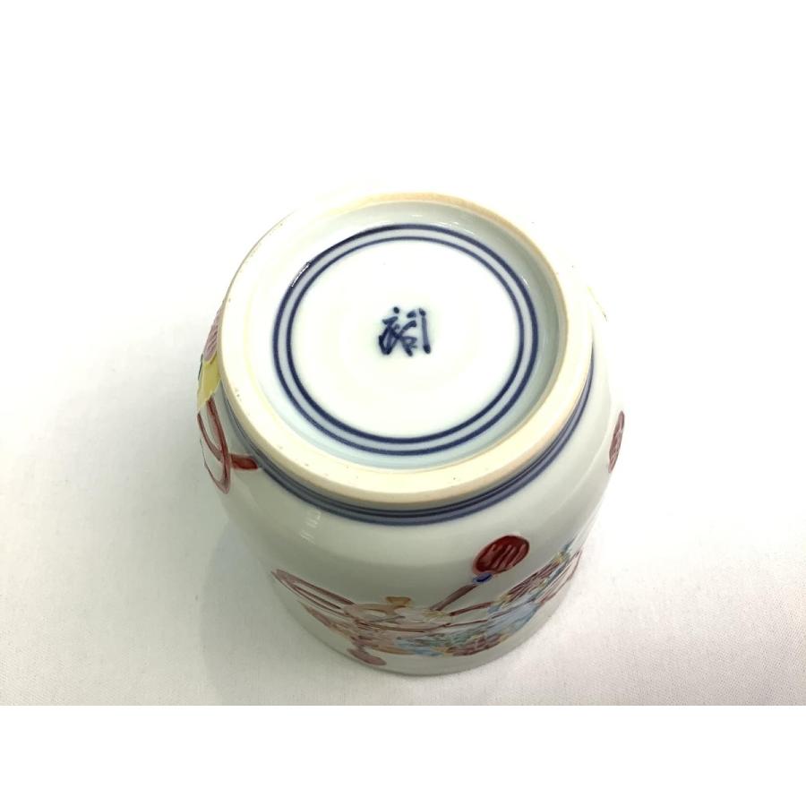 京焼・清水焼 武内裕（秀峰窯） 一閑人交趾六瓢特大湯呑 : 京焼