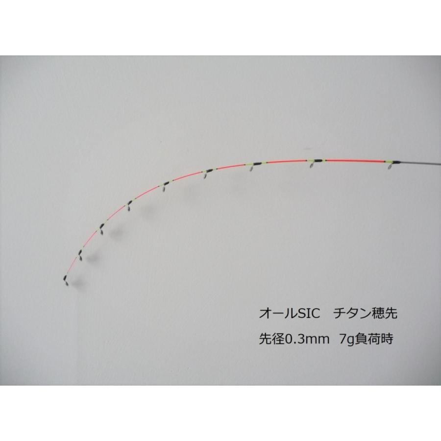 筏カセ竿 替穂先 PE釣法 チタン穂先 先径0.3mm 元径2.6mm オール