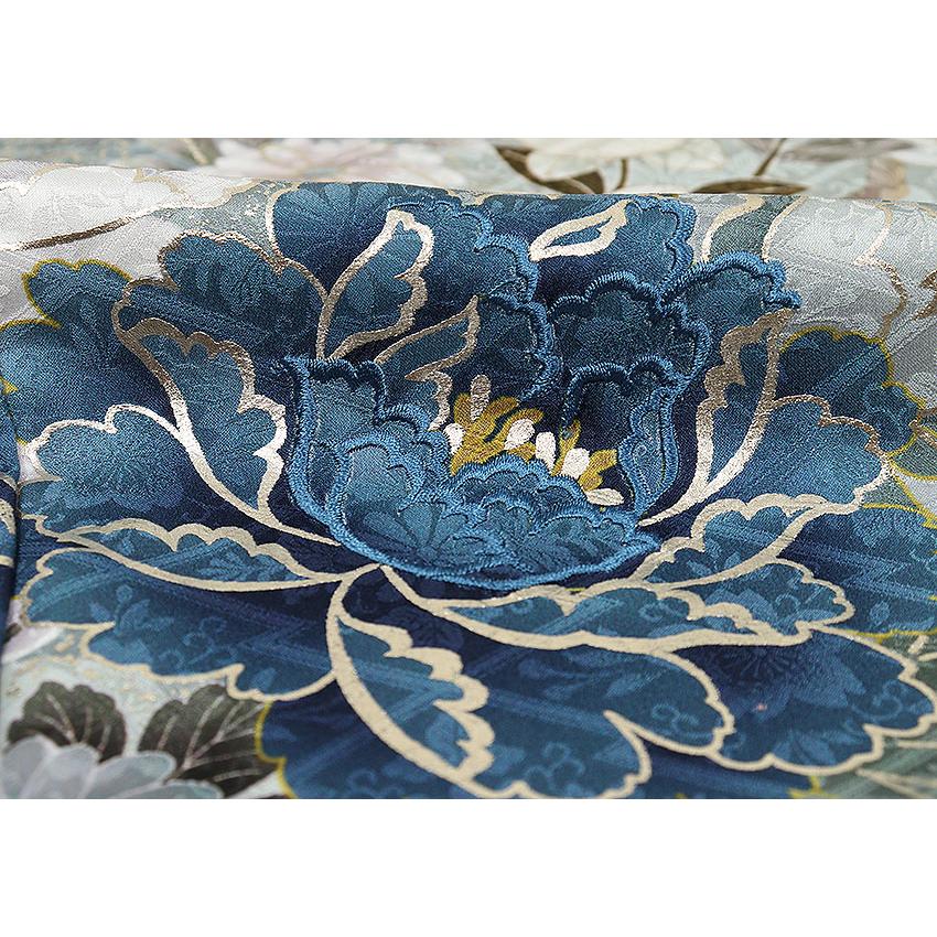 単品振袖 成人式振袖購入 b181-1 ブルーグレー・/花柄 : きもの 単品振袖 成人式振袖購入 b181-1 ブルーグレー・/花柄 : きもの
