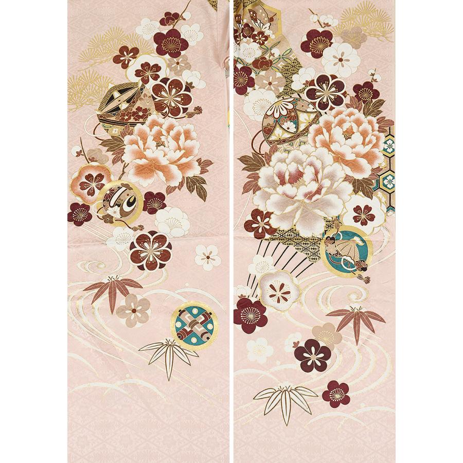 単品振袖 成人式振袖購入 c3807-1 くすみピンク/手毬と鎌倉文様 単品振袖 成人式振袖購入 c3807-1 くすみピンク/手毬と鎌倉文様