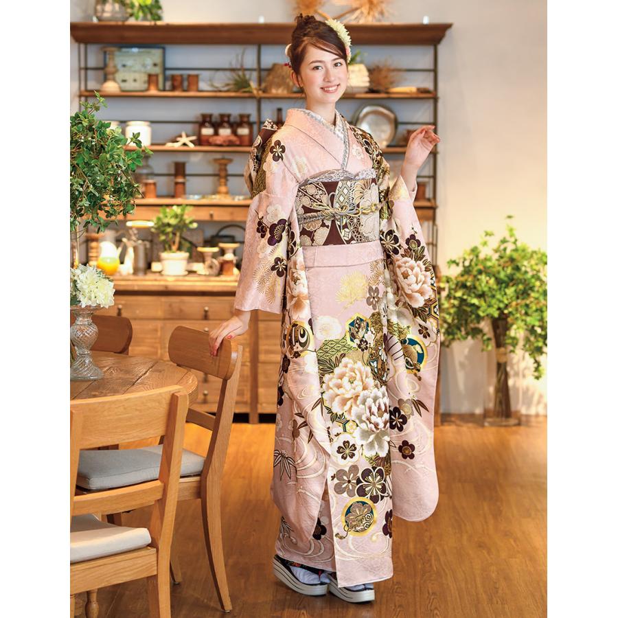 単品振袖 成人式振袖購入 c3807-1 くすみピンク/手毬と鎌倉文様 単品振袖 成人式振袖購入 c3807-1 くすみピンク/手毬と鎌倉文様