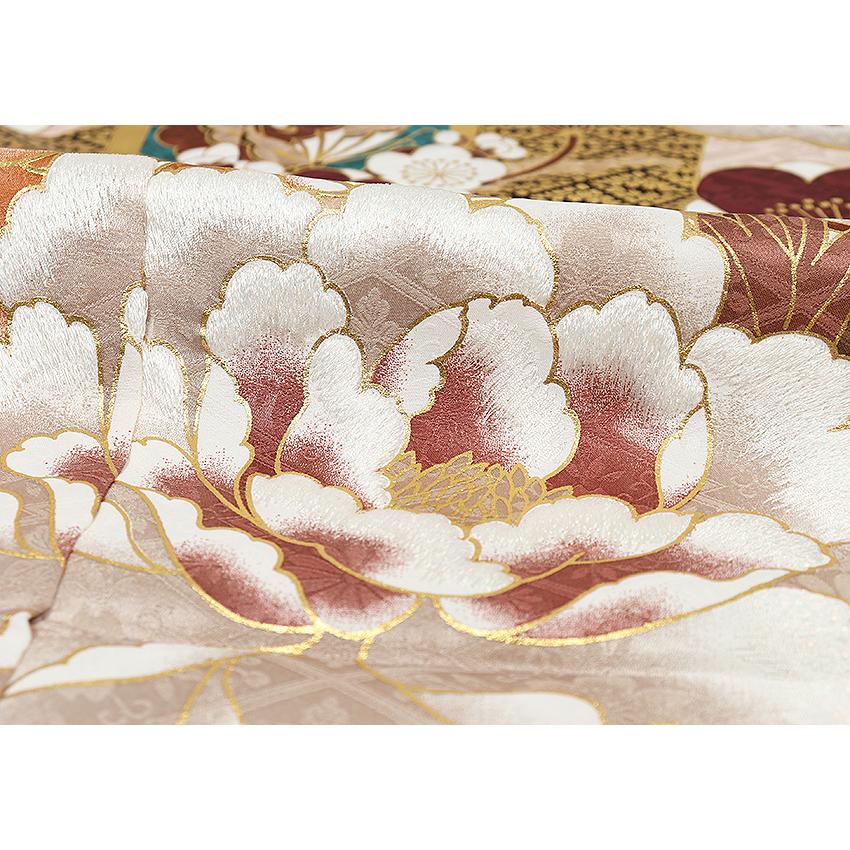 単品振袖 成人式振袖購入 c3807-1 くすみピンク/手毬と鎌倉文様柄