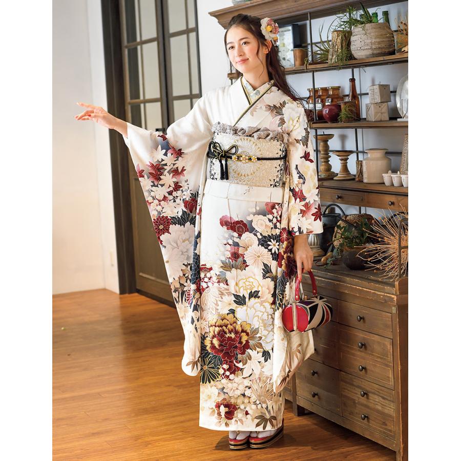 人気新品入荷 振袖 白色 可憐な花々 お仕立て上がり お仕立て 人気新品入荷 振袖 白色 可憐な花々 お仕立て上がり お仕立て