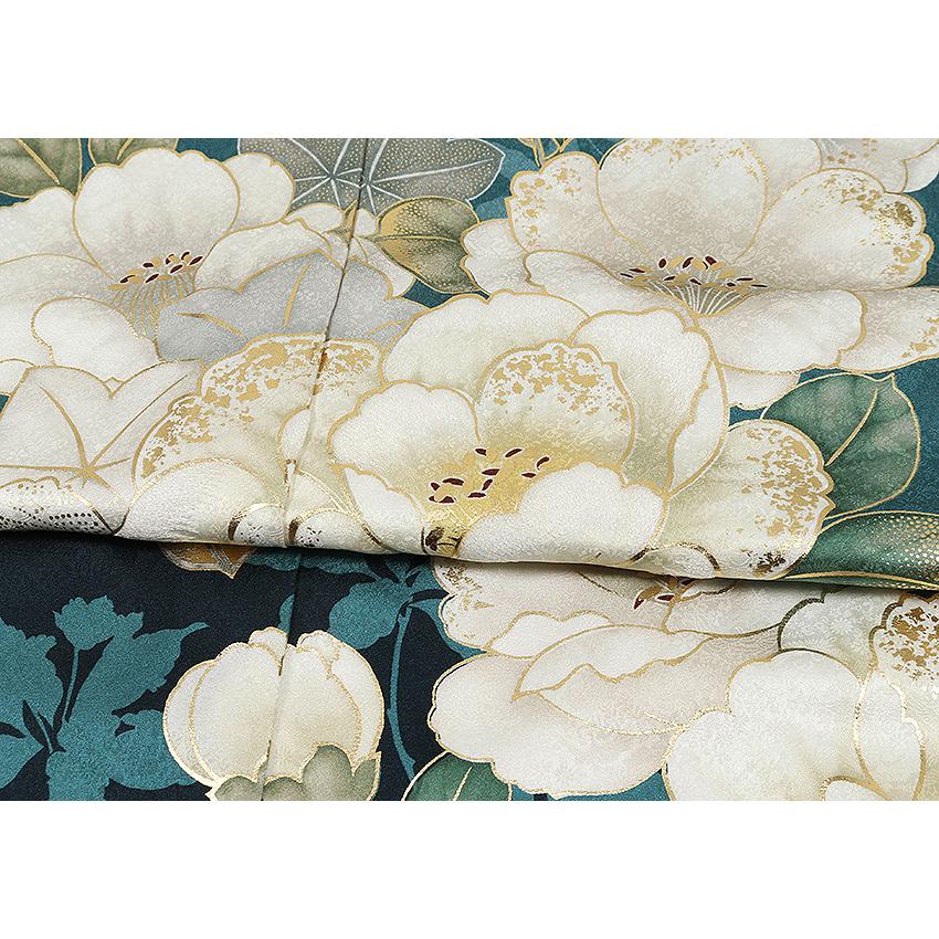 新品の振袖単品 単品振袖 成人式振袖購入 c3815-1 ブルー・青地/花柄 : きもの京