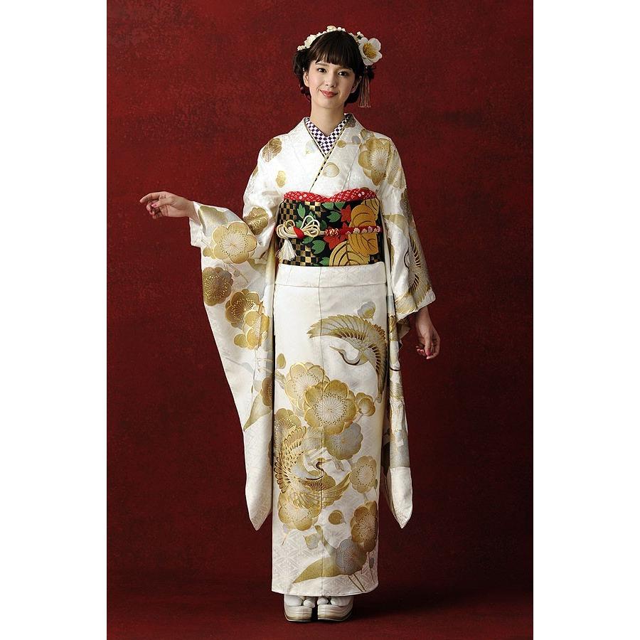 振袖購入 成人式振袖 お誂え仕立付振袖セット e561 ホワイト・白地