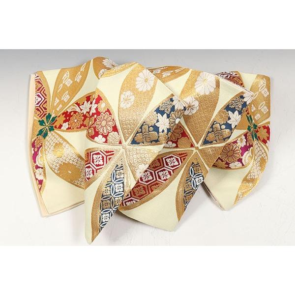 振袖用袋帯 isc311 成人式振袖 白地・アイボリー/手毬柄 【振袖セット