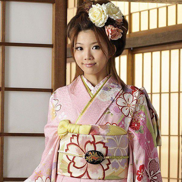 振袖用-膨れ織帯揚げ 桜刺繍入り nmo3001 若草色・グリーン 振袖用-膨れ織帯揚げ 桜刺繍入り nmo3001 若草色・グリーン