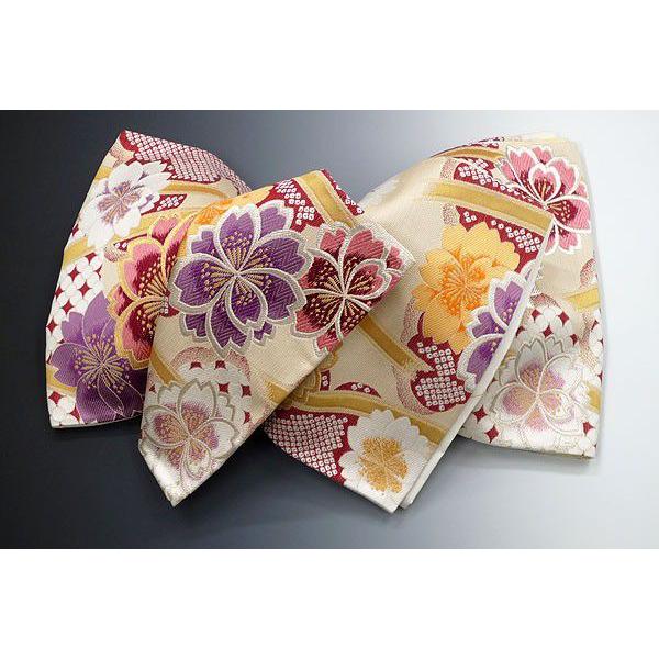 振袖用袋帯 nyh185106 成人式振袖 ホワイト・白地/桜柄 : きもの京和楽