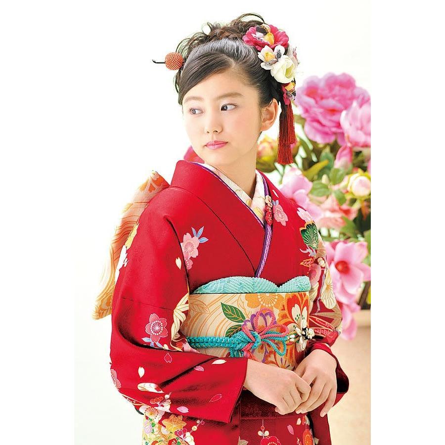 振袖購入 成人式振袖 お誂え仕立付振袖セット s204 レッド・赤地/古典 
