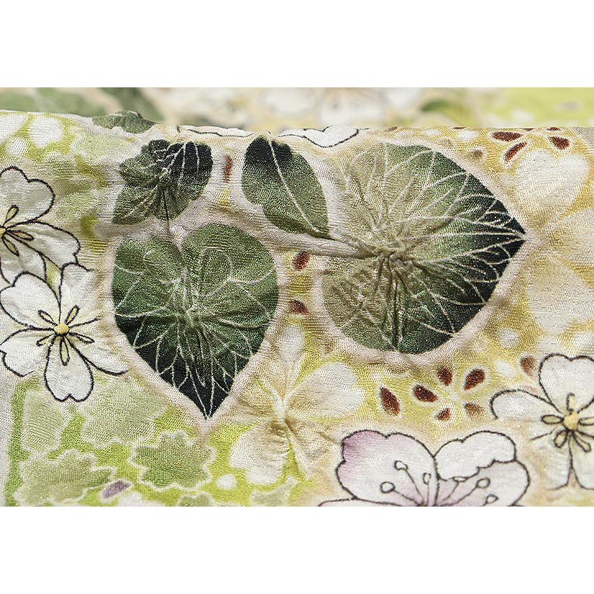 単品振袖 成人式振袖購入 s3301-1 白地に緑ぼかし/辻が花文様