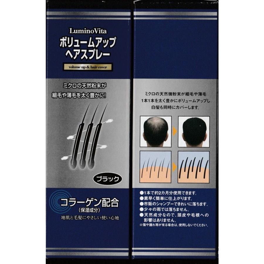 ルミノヴィータ ボリュームアップヘアスプレー ブラック 200g×3個