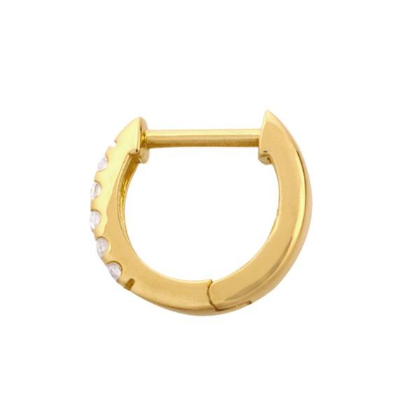 ダイヤモンド ピアス K18イエローゴールド 合計0.10カラット フープ  プレゼント 天然石 京セラの画像