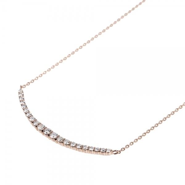 デコルテダイヤモンドペンダント(K18ピンクゴールド/合計0.3ct/約48cm)の画像