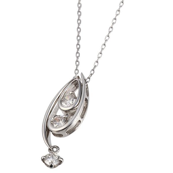 10クーポン ダイヤモンド ネックレス プラチナ 合計0.3t 3石 プレゼント 天然石 京セラ JPDD1369京セラジュエリー