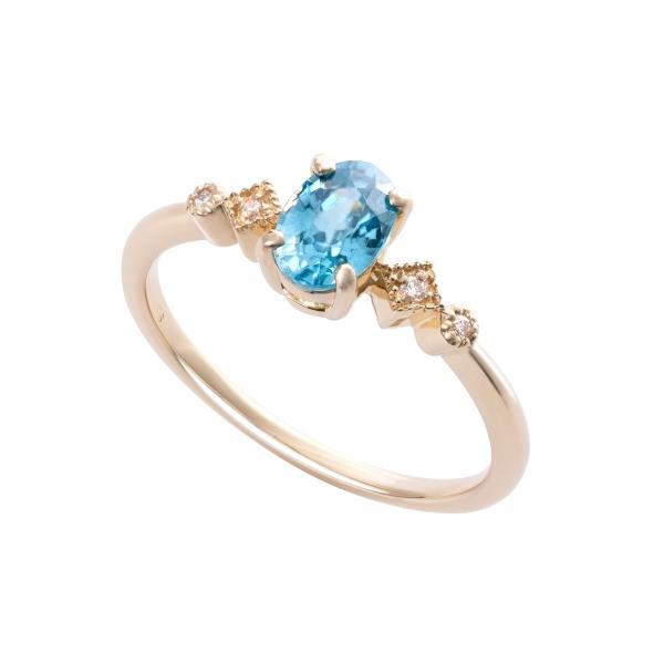 BELLESIORA ベルシオラ K18 ダイヤモンド フープ スタッズピアス