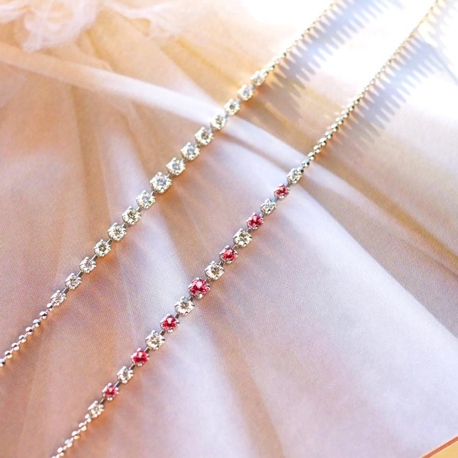 ダイヤモンド ブレスレット プラチナ 合計0.50ct グラデーション  プレゼント 天然石 京セラ 爆買の画像