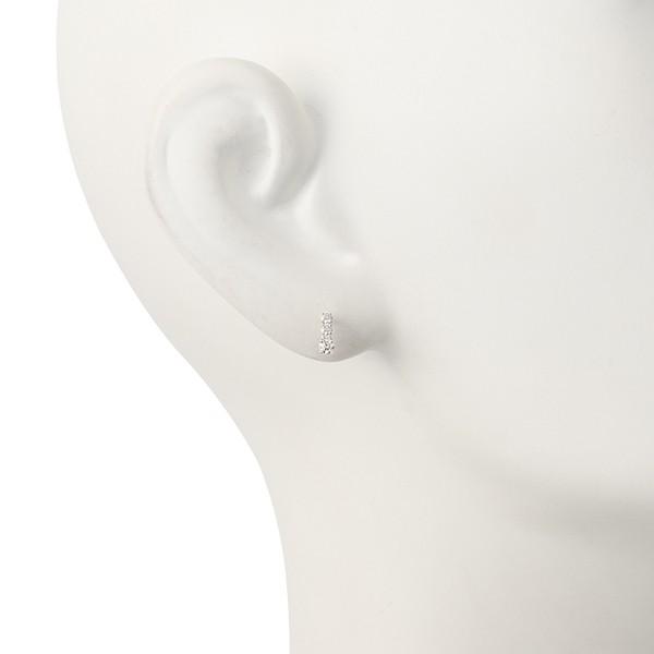 ダイヤモンド ピアス プラチナ ハート&キューピッド スタッド 合計0.26ct H&C鑑別書付 プレゼント 天然石 4月誕生石 京セラ 爆買の画像