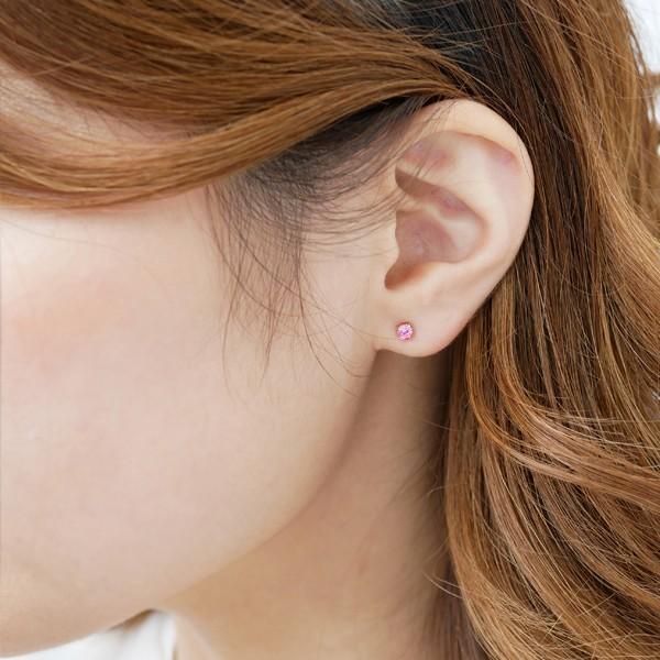 KYOCERA（京セラ） ピンクスピネルピアス 合計0.25ctUP ラウンド