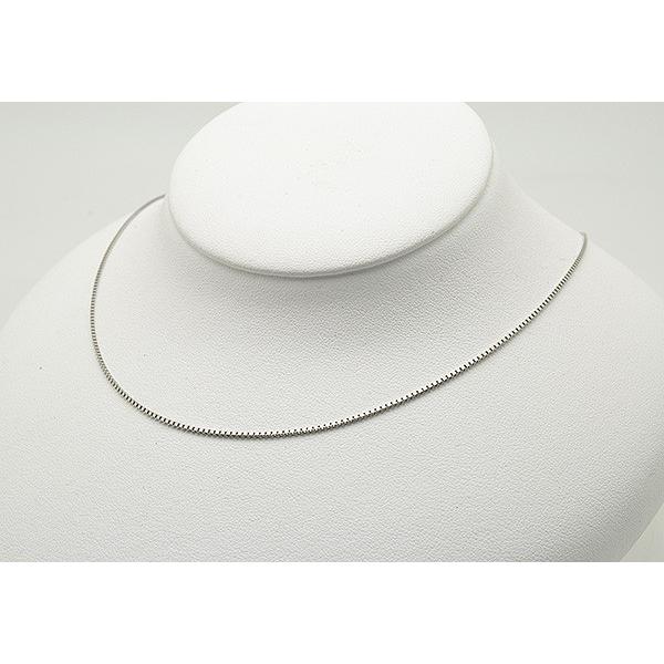 ネックレス ベネチアンチェーン K18ホワイトゴールド 幅1.0mm 45cm プレゼント 京セラの画像