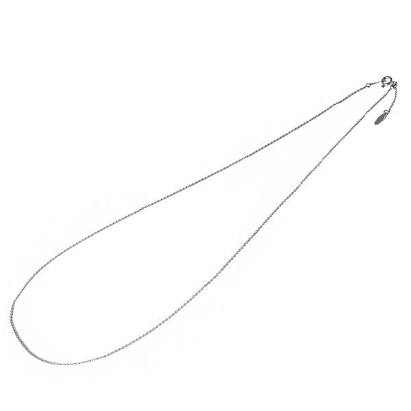 あずきチェーン 幅0.9mm プラチナ 45cm フリーアジャスター  プレゼント 京セラの画像