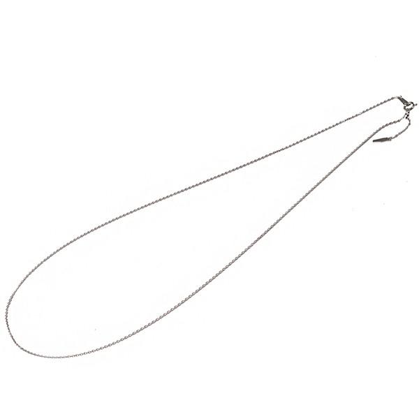 あずきチェーン 幅1.0mm K18ホワイトゴールド 45cm フリーアジャスター  プレゼント 京セラの画像