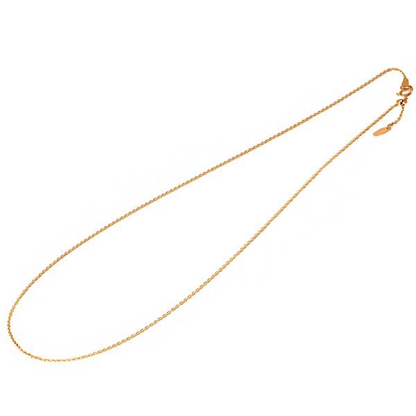 あずきチェーン 幅1.1mm K18ピンクゴールド 45cm フリーアジャスター  プレゼント 京セラの画像