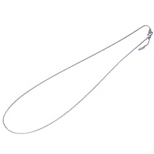 あずきチェーン 幅1.1mm プラチナ 45cm フリーアジャスター  プレゼント 京セラの画像