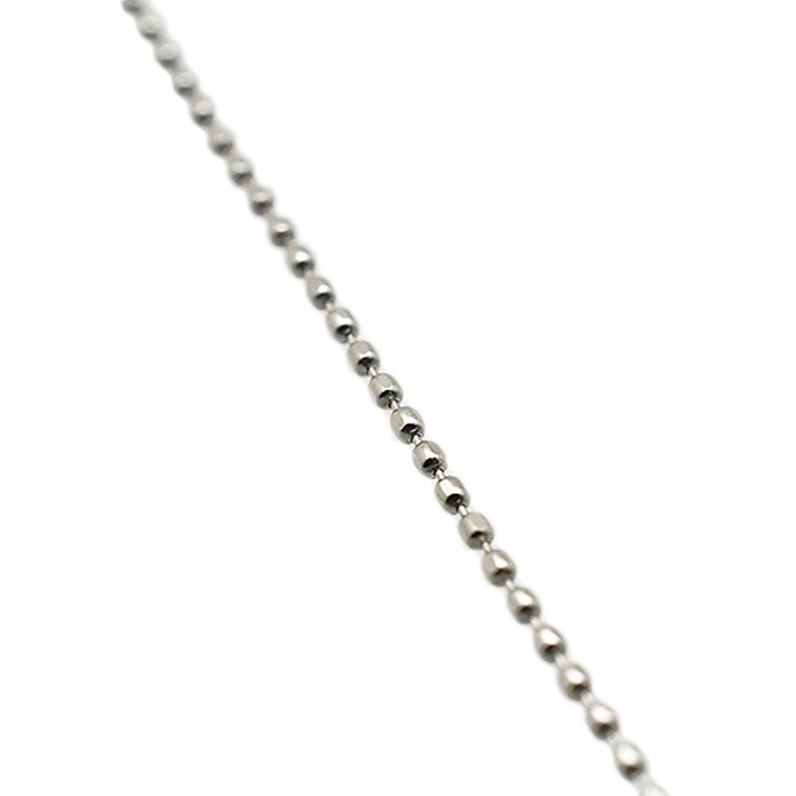 カットボールチェーン 幅0.8mm プラチナ 45cmの画像