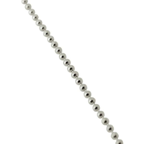 カットボールチェーン 幅1.2mm K18ホワイトゴールド 45cm プレゼント 京セラの画像