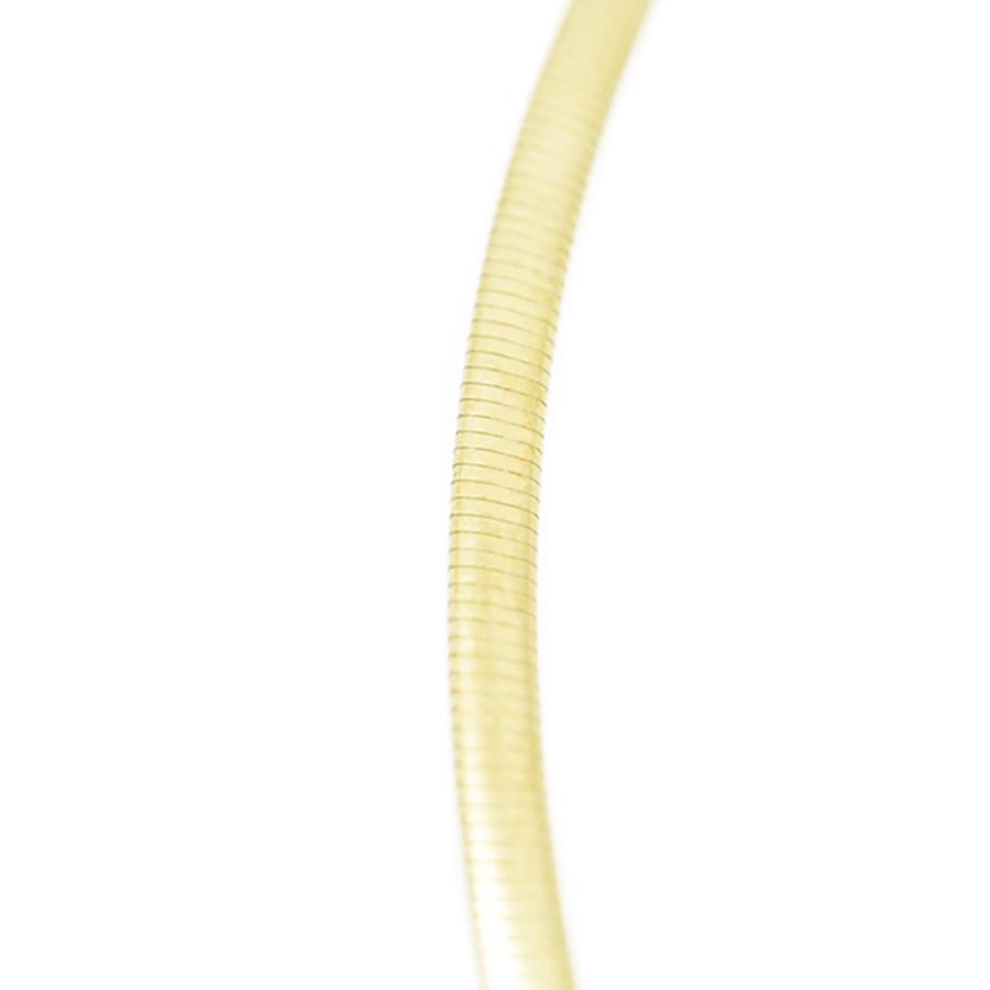 オメガネックレス 幅1.5mm リバーシブル K18イエローゴールドの画像