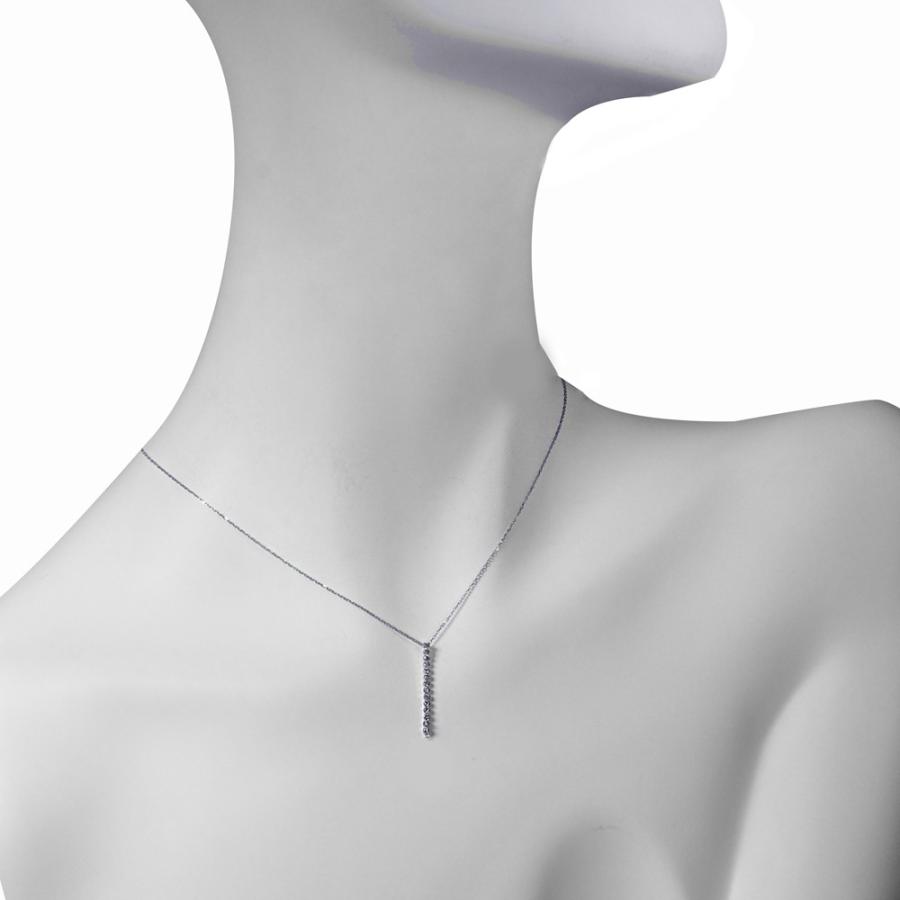 ダイヤモンド ネックレス プラチナ 合計0.3ct テニスネックレス ストレート 4月誕生石 プレゼント 京セラの画像