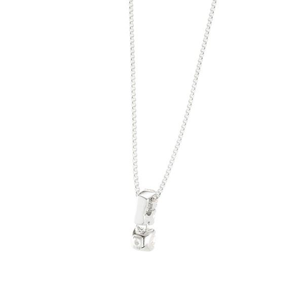 ダイヤモンド ペンダント プラチナ ハート&キューピッド 3石 合計0.13ct H&C鑑別書付 プレゼント 天然石 4月誕生石 京セラの画像