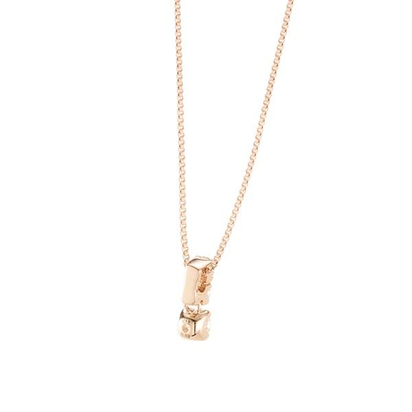 ダイヤモンド ペンダント K18ピンクゴールド ハート&キューピッド 3石 合計0.13ct H&C鑑別書付 プレゼント 天然石 4月誕生石 京セラの画像
