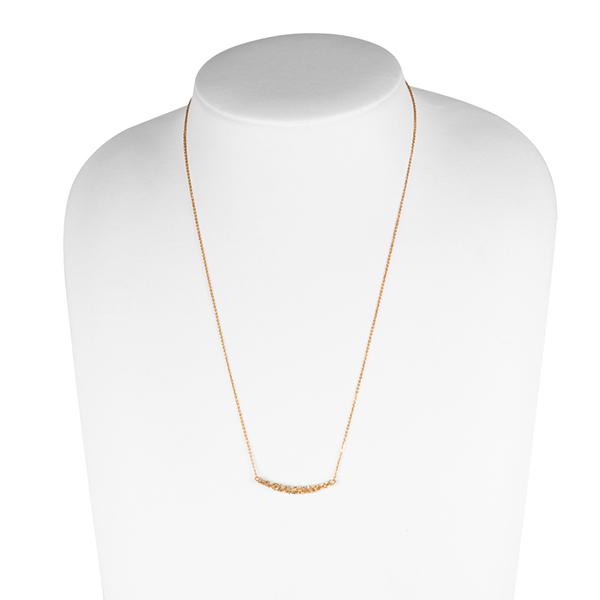 ダイヤモンド ネックレス K18ピンクゴールド テーパーバケット デコルテ パヴェ 合計0.25ct プレゼント 天然石 京セラ 爆買の画像