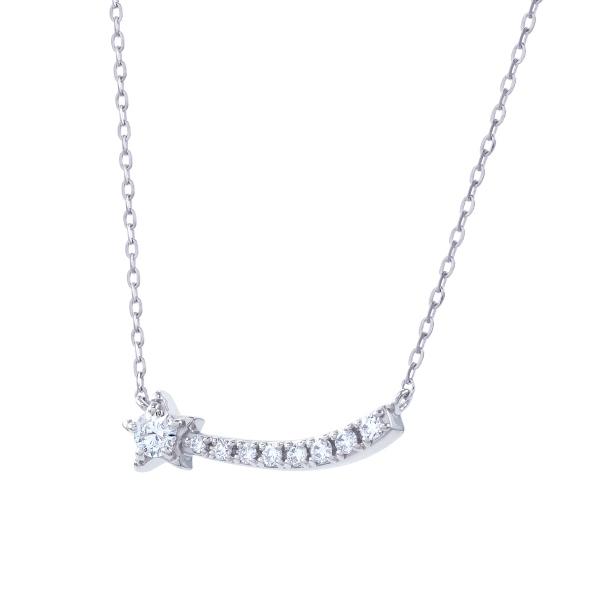 プラチナダイヤモンドペンダント(シューティングスター/合計0.12ct/ブリリアントタイム)の画像