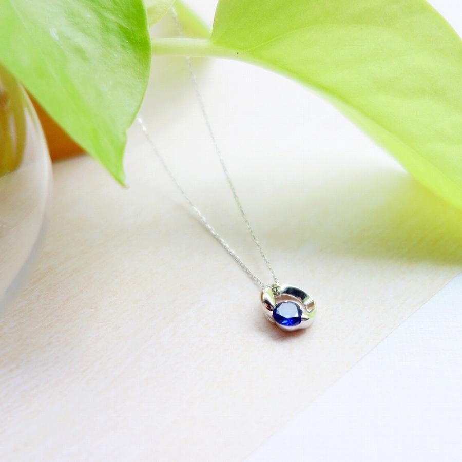 KYOCERA（京セラ） ブルーサファイア ネックレス K18ホワイトゴールド